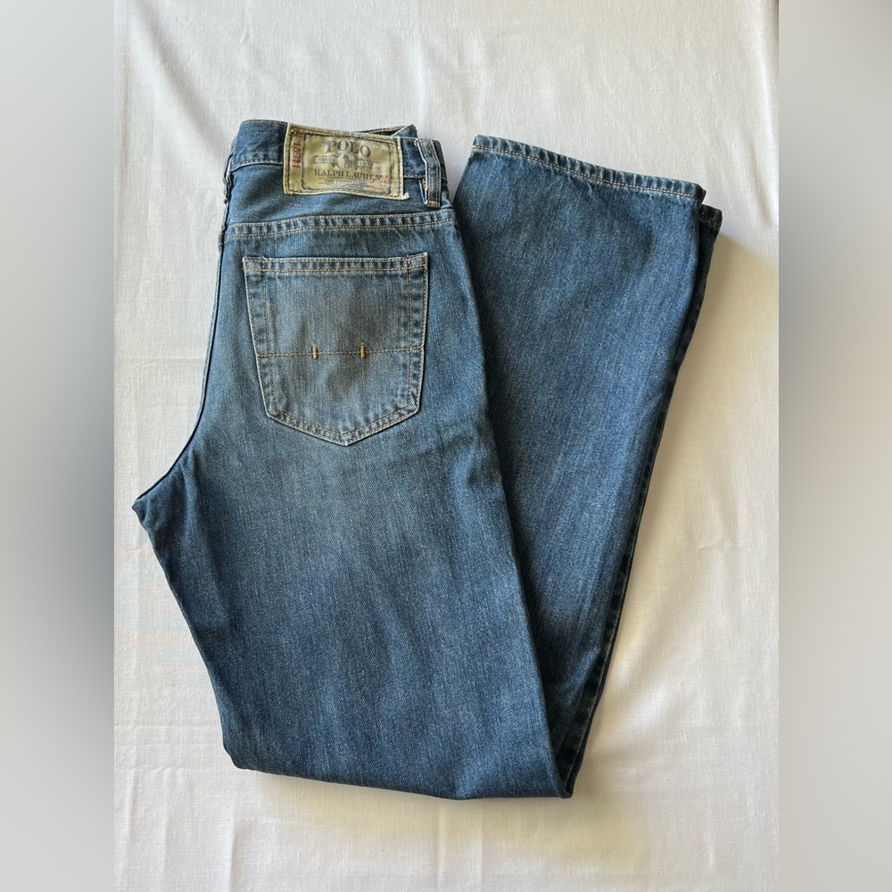 Polo Ralph Lauren Size 16 Women's Blue Jeans Denim 30X30 Made Cotton - Picture 5 of 6